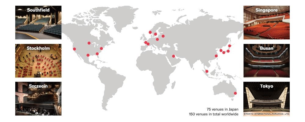 75 venues in Japan, 150 venues in total worldwide
