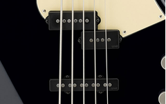 Close-up of custom V7 alnico magnet pickups