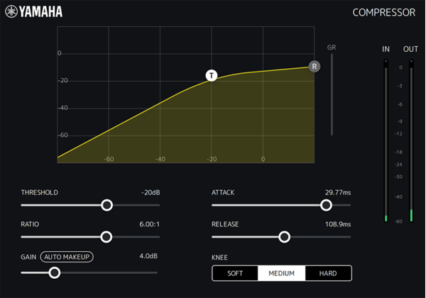 Yamaha dspMixFx: Compressor