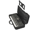 The keyboard fits into the Yamaha keyboard bag SC-KB650, and the music rest that comes with the keyboard fits into the bag.