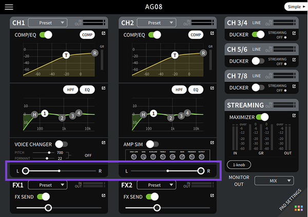 Yamaha AG08: Two Condenser Mic IN with Two Headphone OUT